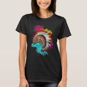 Camiseta Colorful Indian Headdress Indigenous Indian Native
