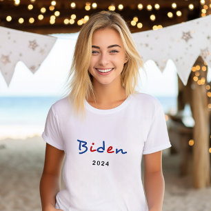 Camiseta Colorful Joe Biden 2024 Script Text