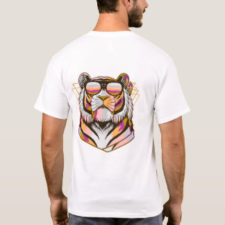 Camiseta Colorful Lion Head – Bold Artistic Animal Design