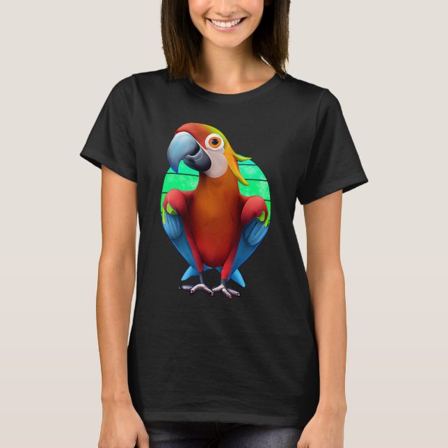 Camiseta Colorful Macaw Parrot Sunset (Anverso)