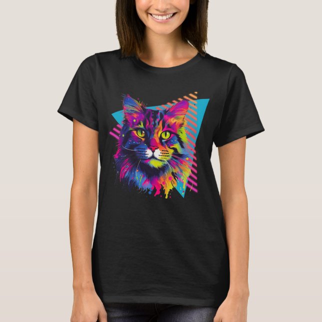 Camiseta Colorful Maine Coon Cat 80 (Anverso)