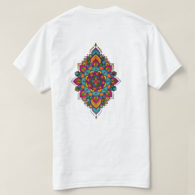 Camiseta Colorful Mandala Back Print T-Shirt (Reverso del diseño)