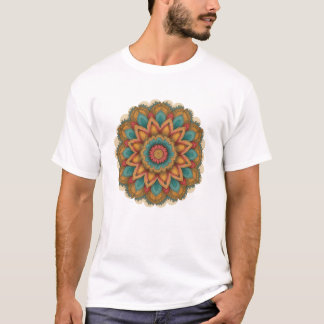 Camiseta Colorful Mandala Floral Boho Art