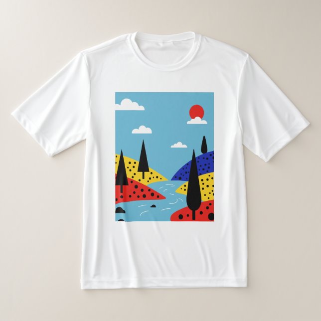 Camiseta Colorful minimalist landscape (Distribución)