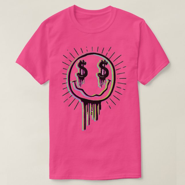 CAMISETA COLORFUL MONEY MELTING HAPPY FACE  (Diseño del anverso)