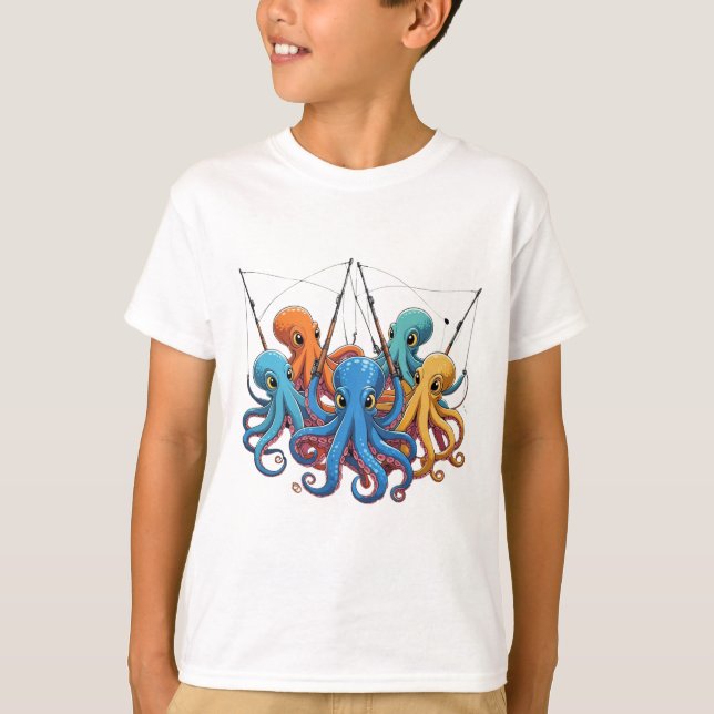 Camiseta Colorful Octopus Kids Tee (Anverso)