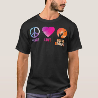 Camiseta Colorful Peace Lover Glass Blowing For Glassblower