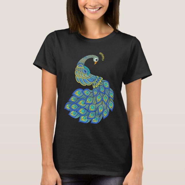 Camiseta Colorful Peacock (Anverso)