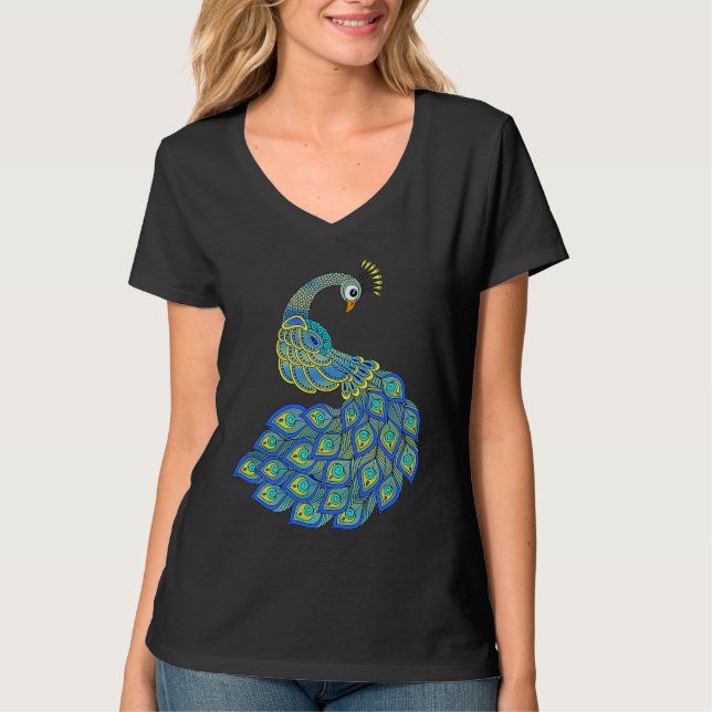 Camiseta Colorful Peacock (Anverso)