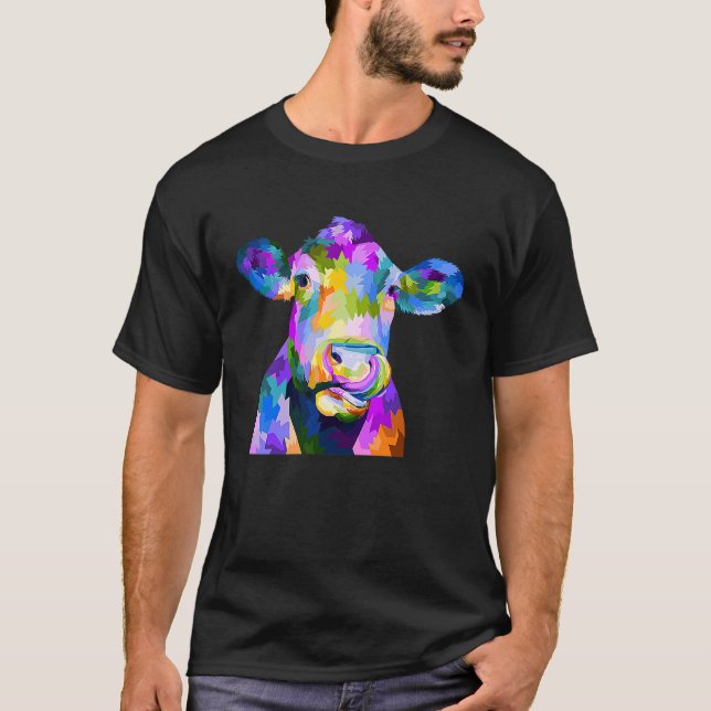 Camiseta Colorful Pop Cow (Anverso)