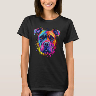 Camiseta Colorful Pop Staffordshire Bull Terrier Staffy
