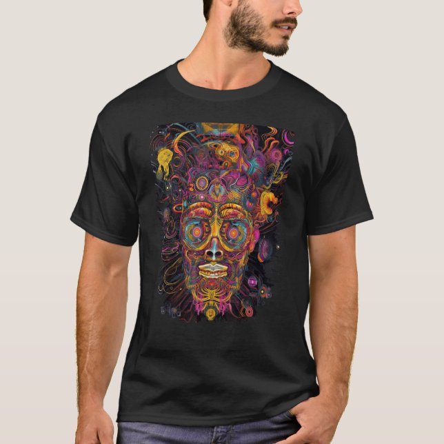 Camiseta Colorful Psychedelic Voodoo Experience Trippy Hipp (Anverso)