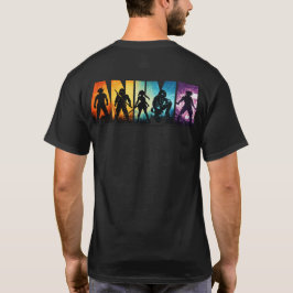 Camiseta Colorful Silhouette Back Print T-Shirt