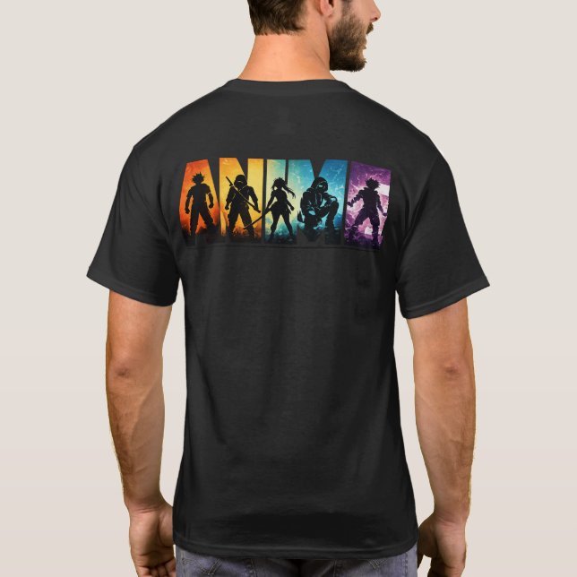 Camiseta Colorful Silhouette Back Print T-Shirt (Reverso)