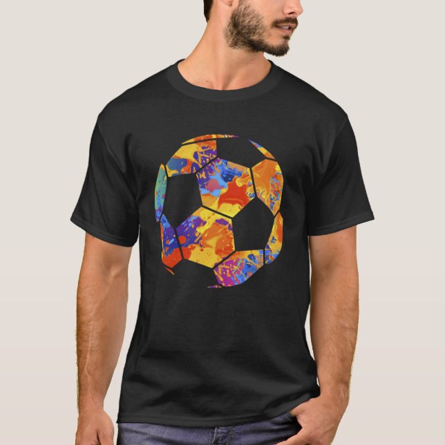 Camiseta Colorful Soccer Player Graphic  Soccer Designs (Anverso)