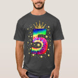 Camiseta Colorful Tie Dye 5 Year Old Girl 5th Birthday<br><div class="desc">Colorful Tie Dye 5 Year Old Girl 5th Birthday  .</div>
