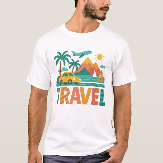 Camiseta Colorful Travel Vacation Adventure (Anverso)