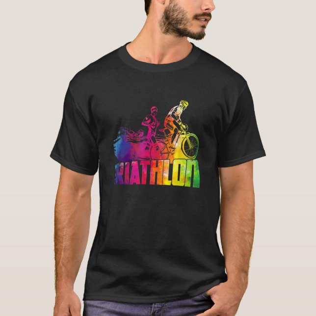 Camiseta Colorful Triathlon  Triathlete Triathlon (Anverso)