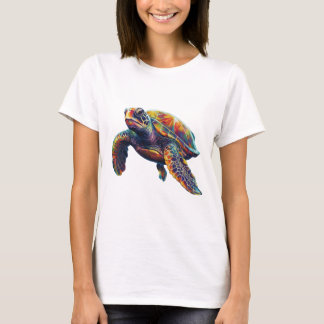 Camiseta Colorful underwater sea turtle dreamlike beautiful
