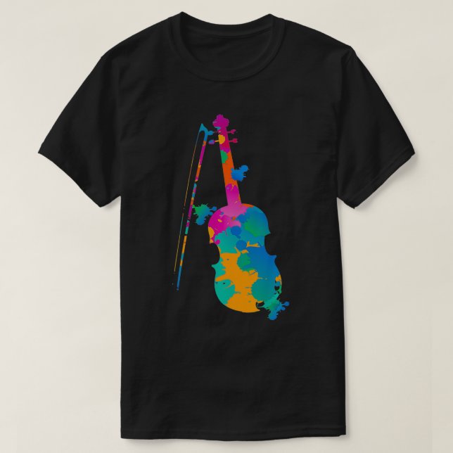 Camiseta Colorful Violin  (Diseño del anverso)