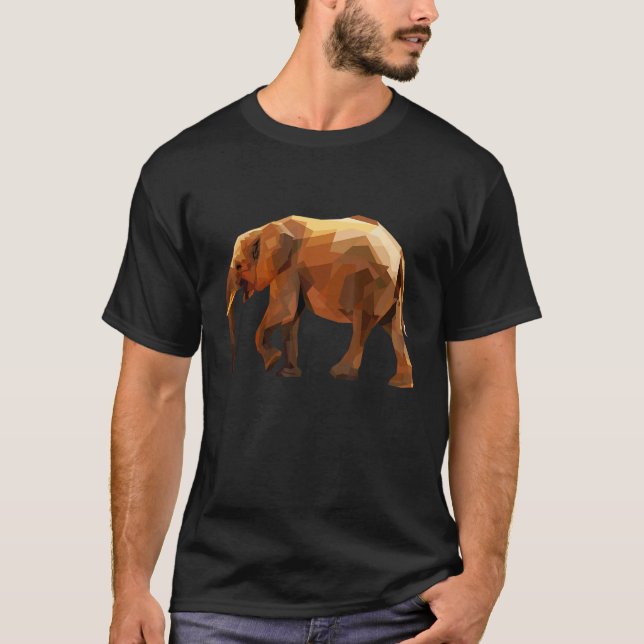 Camiseta Colorful Walking Elephant Graphic (Anverso)