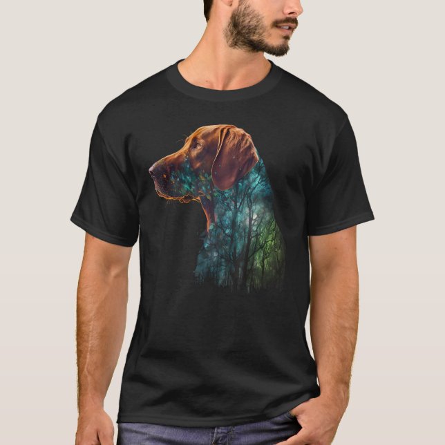 Camiseta Colorful Wilderness Nature Vizsla Reflection (Anverso)