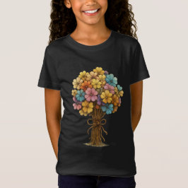 Camiseta Colorful Wildflower Bouquet Whimsical Art