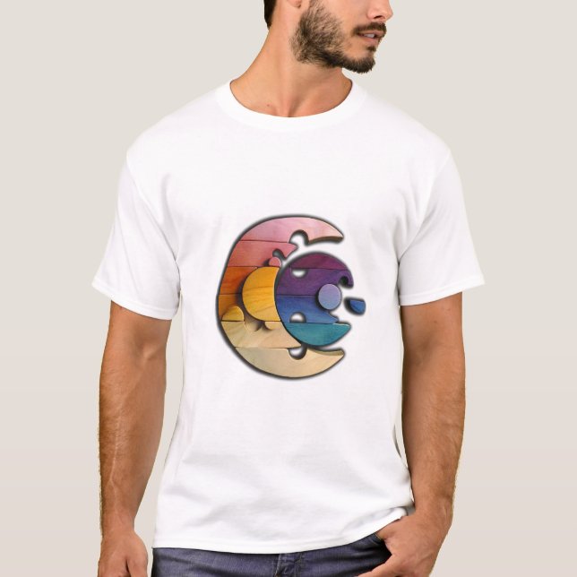 Camiseta  Colorful Wooden Puzzle Circle (Anverso)