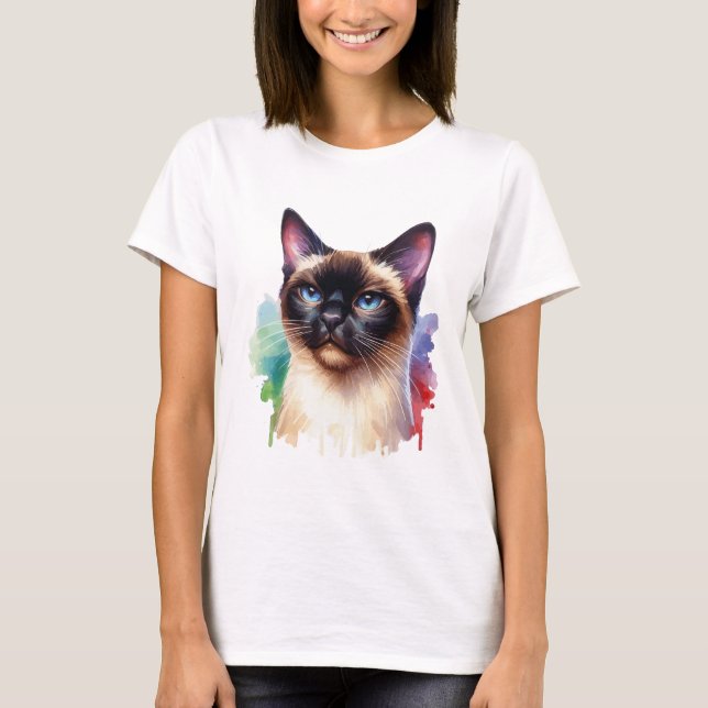 Camiseta Colorfully Confident Siamese (Anverso)