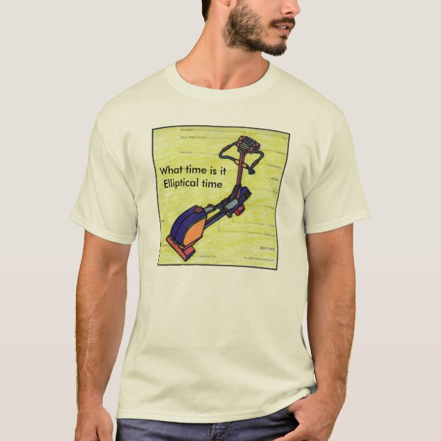 Camiseta Colorida acuarela Bicicleta elíptica Fitness (Anverso)