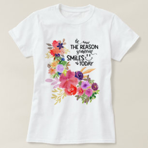 Camiseta Colorida acuarela floral   Sea La Razón...