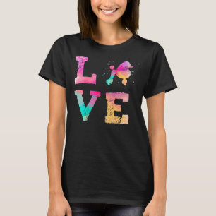 Camiseta Colorida acuarela Poodle Continental Clip Lover
