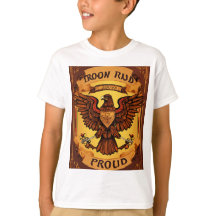 camiseta colorida águila americana con patri