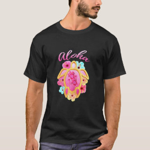 Camiseta Colorida Aloha Hawaii Vacacional Tortuga marina