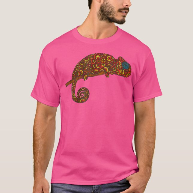 Camiseta Colorida Ar Tribal Chameleon (Anverso)