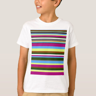 Camiseta Colorida banda de diseño personalizada