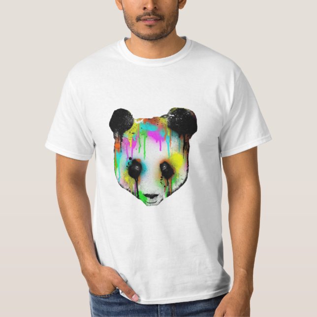 Camiseta Colorida cara de panda (Anverso)