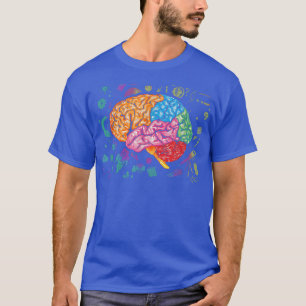 Camiseta Colorida Ciencia Cerebral Y Neurociencia Neurocien