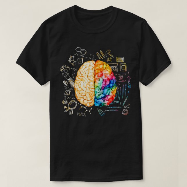 Camiseta Colorida Ciencia Cerebral Y Neurociencia Neurocien (Diseño del anverso)