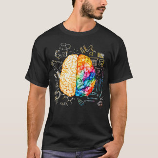 Camiseta Colorida Ciencia Cerebral Y Neurociencia Neurocien