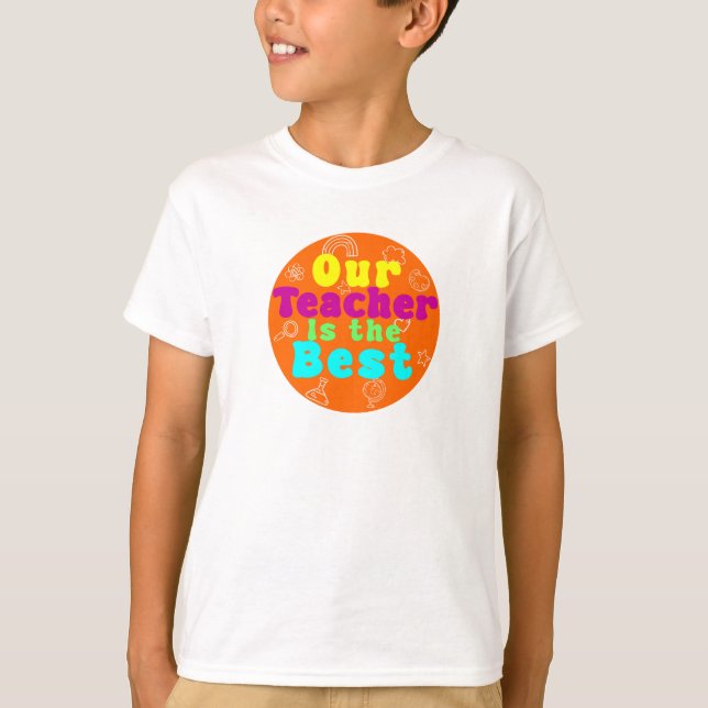 Camiseta Colorida Circular de Apreciación Docente (Anverso)