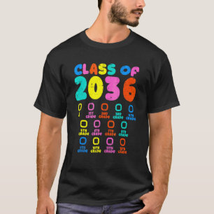 Camiseta Colorida Clase De 2036 Crecer Con Me Lista De Veri