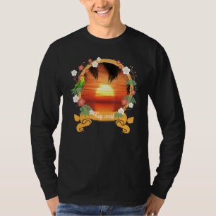 Camiseta Colorida clave gráfica de viaje de vacaciones en v