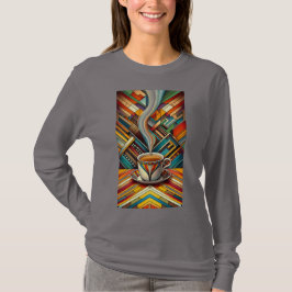 Camiseta Colorida Copa de Café al Vapor