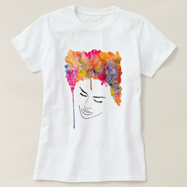 Camiseta Colorida dama fúnebre pelo fresco (Diseño del anverso)