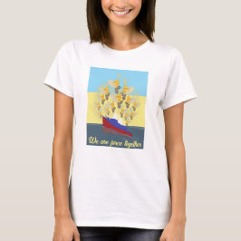 Camiseta colorida de "amarillo azul" de Ucrania