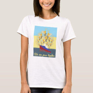 Camiseta colorida de "amarillo azul" de Ucrania