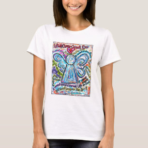 Camiseta colorida de ángel de cáncer