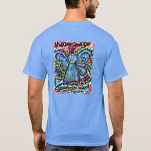 Camiseta colorida de ángel de cáncer (pintura en l