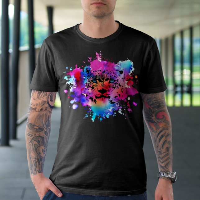 Camiseta colorida de la cabeza del tigre (Subido por el creador)